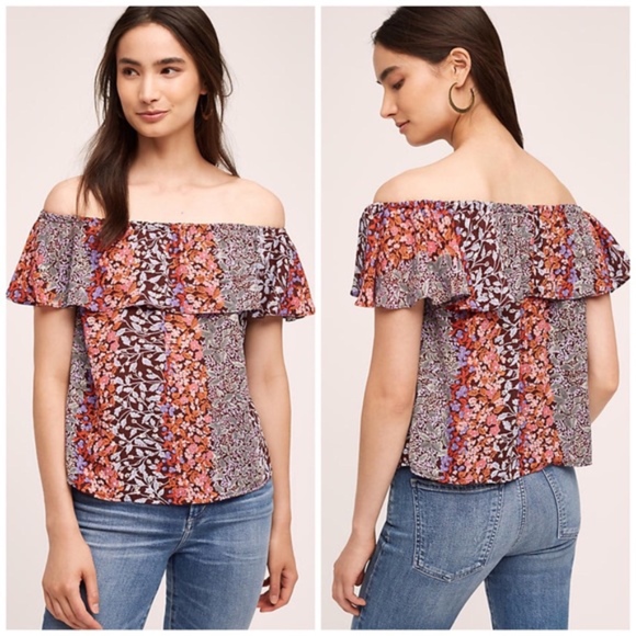 Anthropologie Tops - Anthropologie Maeve Vallita Off-Shoulder Blouse